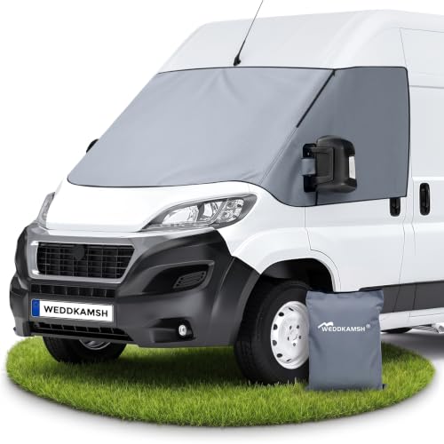 Frontscheibenabdeckung für FIAT Ducato 250/290 ab 2006, Wohnmobil Sonnenschutz Außen für Windschutzscheibe Passend für Jumper, Boxer 2006–2026, UV-Schutz,Hitzeschutz und Frostschutz