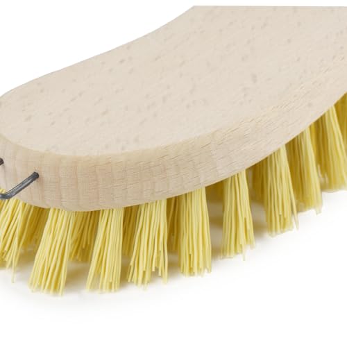 BEGRIS® Szczotka Miękka Eska do Szorowania 20x4 cm Szczotka Ręczna Drewniana Wytrzymałe Włosie Tworzywo Sztuczne Poręczna Szczotka do Czyszczenia