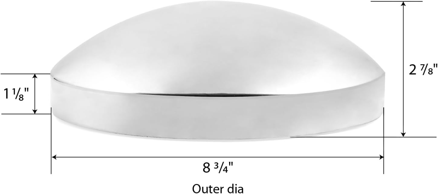 Grand General (20033) 8-1/4" I.D. Stainless Steel Rear Hub Cap