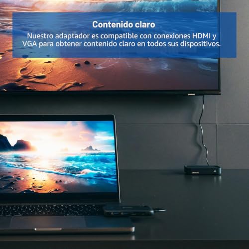 Hub inalámbrico Verbatim USB-C 1080P transmisor de vídeo inalámbrico Share My Screen 3