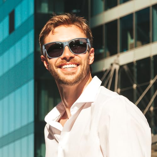 Image of Polarized Fit Over Sunglasses for Men Women, Oversized Square Sunglasses, UV400 Protection