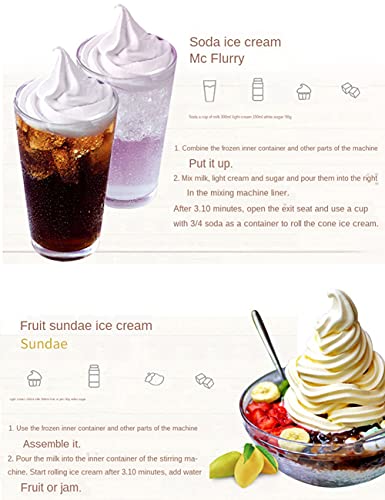 RSTJ-Sjef 1,5-Liter-Softeismaschine, Hausgemachte DIY-Tiefkühl-Dessertmaschine Für Sorbet, Soft-Serve-Sorbet Und… – Bild 7