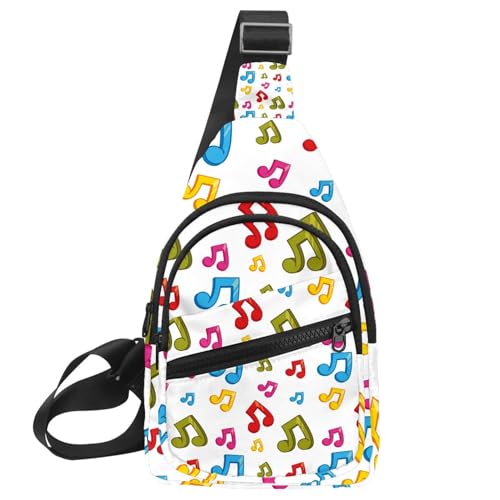 Bolso bandolera impermeable tipo mochila de pecho con estampado multicolor 4