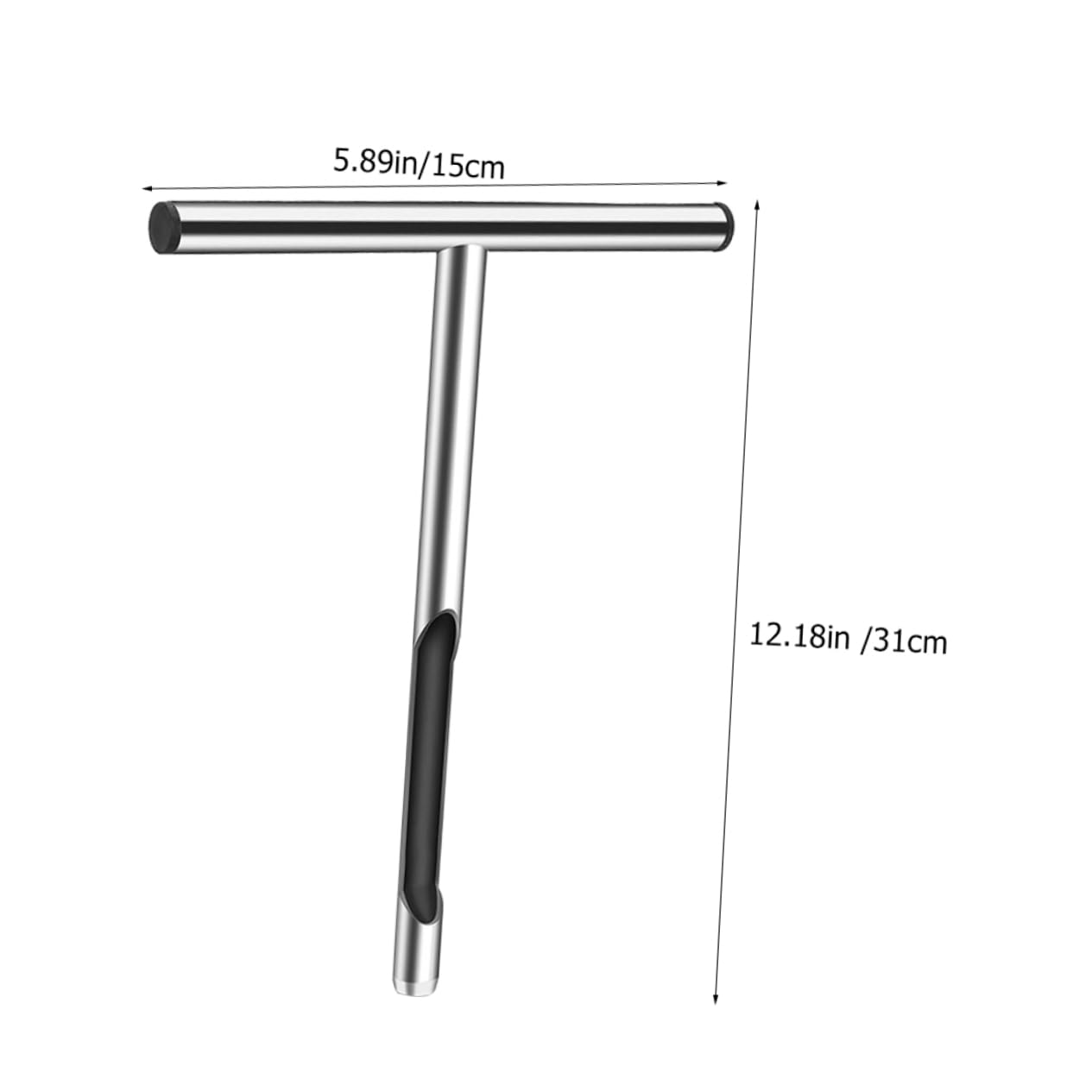 Gatuida Muestreador de Suelo Acero Inoxidable 31x15 Cm para Jardinería Profesional Sonda de Muestreo T Ergonómica Herramienta para Prueba de Suelo y Cuidado de Césped