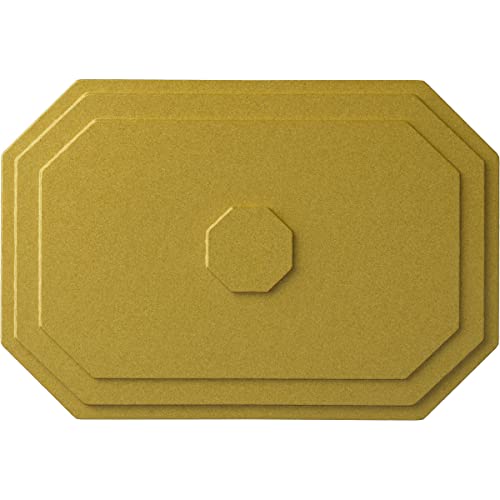 Image of 25 1 /4 inchW x 17 1 /4 inchH x 1 3 /4 inchP Felix Ceiling Medallion, Hand-Painted Rich Gold