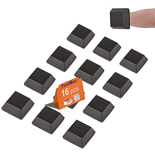 Black Rubber Feet 16Pcs Self Adhesive Rubber Feet + Rubber Non Slip Pads Self-Stick 2 Pieces Black Rubber Pads Anti Skid 4X6 Inch #TOP1
