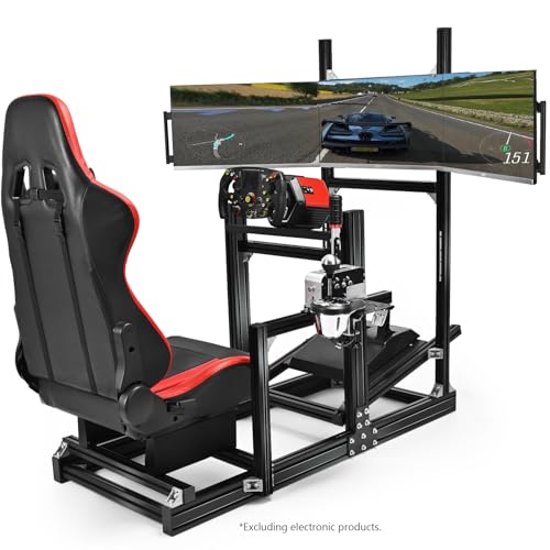 Anman 8040 Racing Simulator Cockpit with Monitor Mount