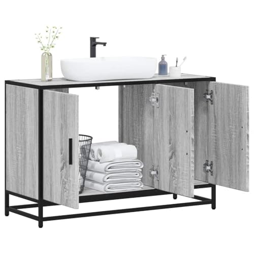 GCHDHAPB Home-Furniture Sets - Muebles de baño, armario para lavabo de baño, color gris, 90 x 33 x 60 cm, madera de ingeniería