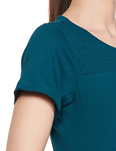 Image of Max Women Cotton Smocked Yoke Regular Fit Top