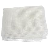 Decoración : ideal para coser o adornar con cuentas, encajes, cintas e hilo, agregando un toque de creatividad a sus manualidades, malla de gancho de pestillo, malla de lona de gancho de alfombra