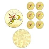 6 Pcs Tooth Fairy Coins Reward Commemorative Coin Collection Experience Gift for Lost Teeth Kids (Color Fairy x 6)