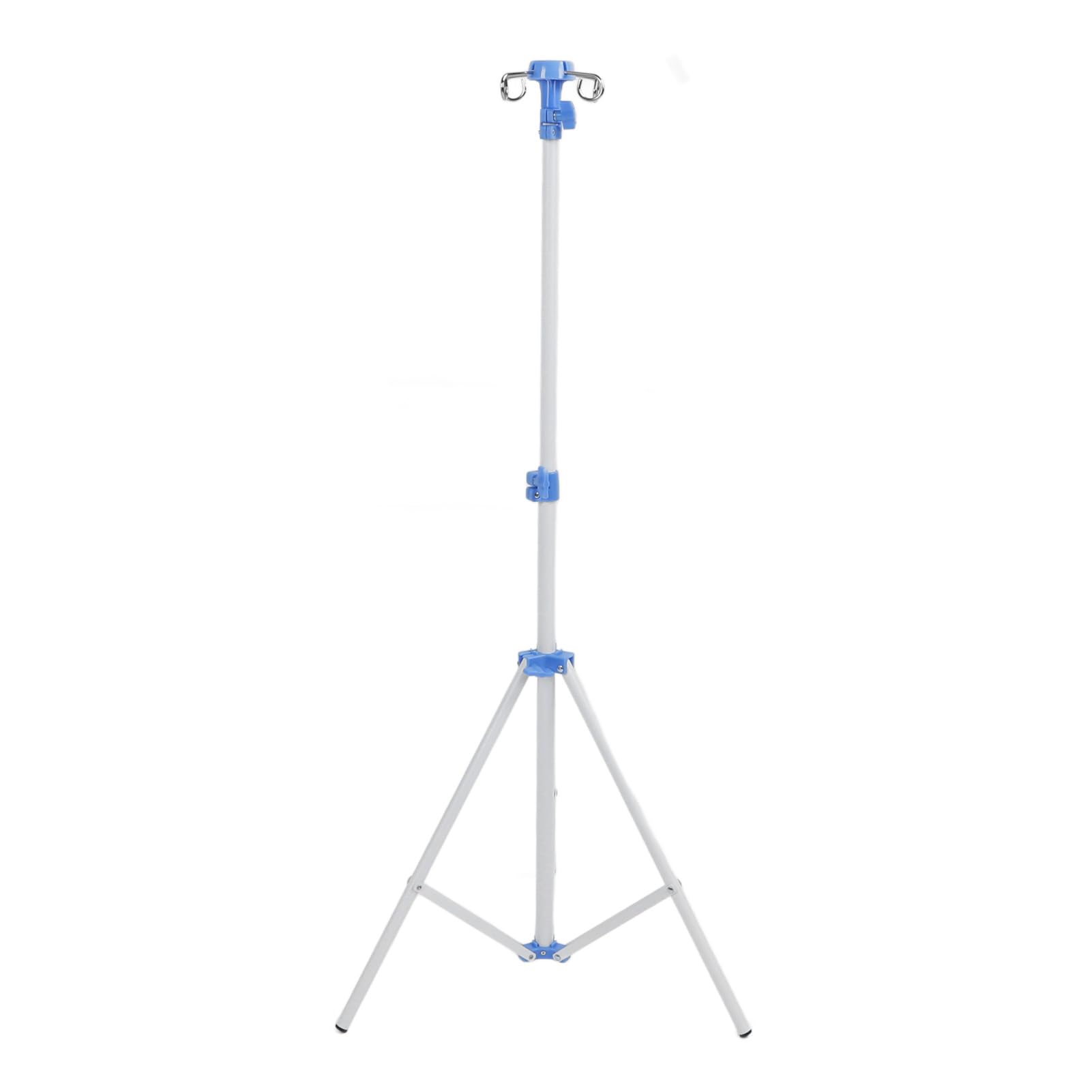 Asta Portaflebo da 6,9 Piedi Portaflebo, Asta Portaflebo Portatile con Altezza Regolabile a 4 Ganci con Borsa di Stoccaggio, Supporto da Pavimento Pieghevole in Acciaio (WHITE)