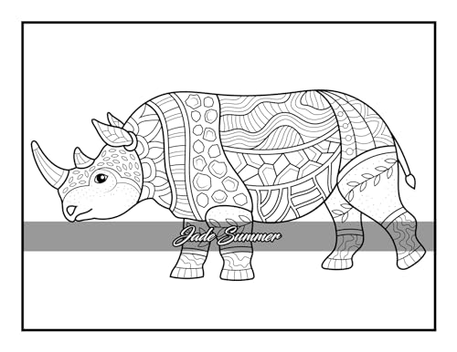 100 Animals: An Adult Coloring Book with Lions, Elephants, Owls, Horses, Dogs, Cats, and Many More! - Image 40