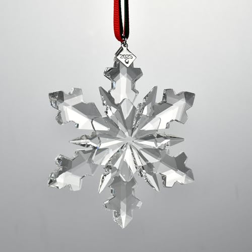 SIYOUKI 2025 Annual Ornament Christmas Crystal Decoration, Winter Crystal Snowflake