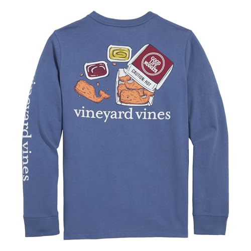 vineyard vines Boys Boys' Whale Nuggets Long-Sleeve Pocket Tee