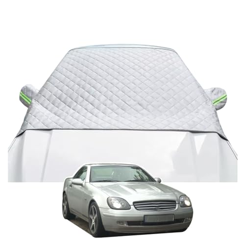 NUOKEI Frontscheibenabdeckung Auto Windschutzscheiben Abdeckung für SLK R170 1996-2004 Scheibenschutz Sonnenschutz für Winter Sommer Schnee EIS Frost Sonne Uv Staub