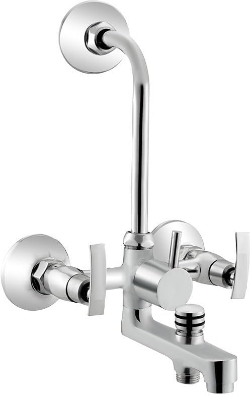 Passion 3 In 1 Mixer Wall Mixer With Bend and Wall Flange For Bathroom ...