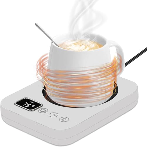 Opiniones de Taza Electrica Top 10. 47 MIAOKE Calentador de Tazas de Café, Calentador de Tazas Inteligente con 3 Configuraciones de Temperatura Calentador de Tazas para Escritorio 4H Auto Encendido/Apagado Posavasos,...