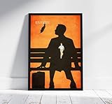 Forrest Gump Minimalist Movie Poster Illustration Robert Zemeckis Cult Collectibles Tom Hanks Fan art Gift for Movie Lovers Unframed Wall Art (11 x 14 inch)