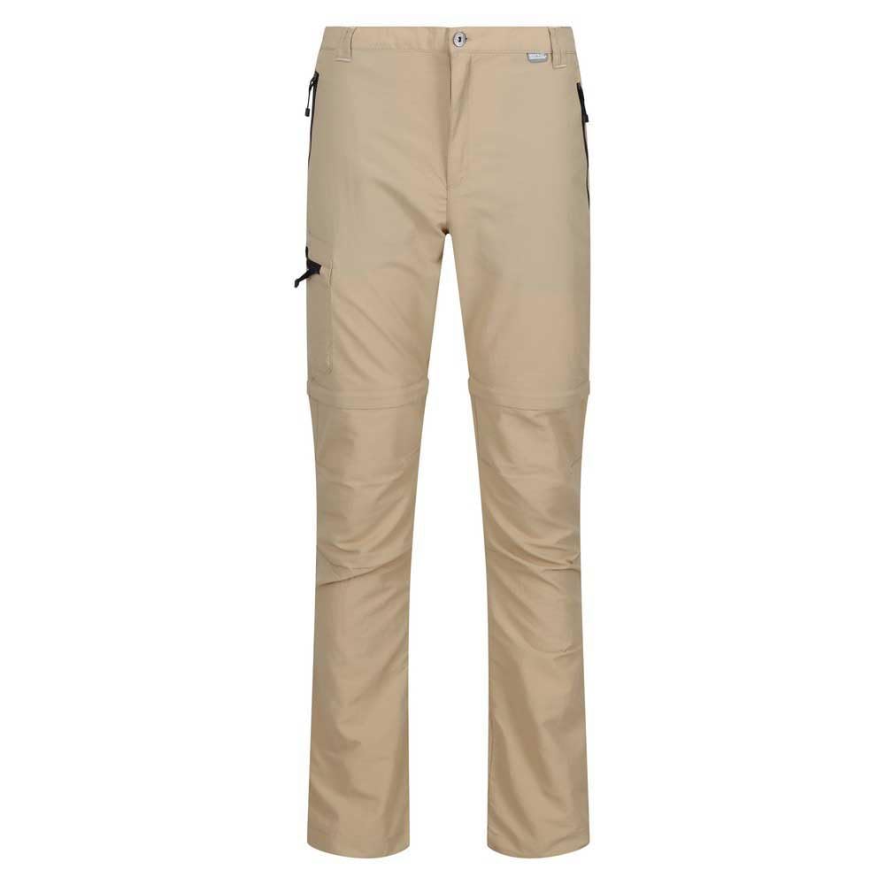 Regatta Men's Leesville II Zip off Walking Trousers Pantaloni da Escursionismo, Oat, 42W Uomo