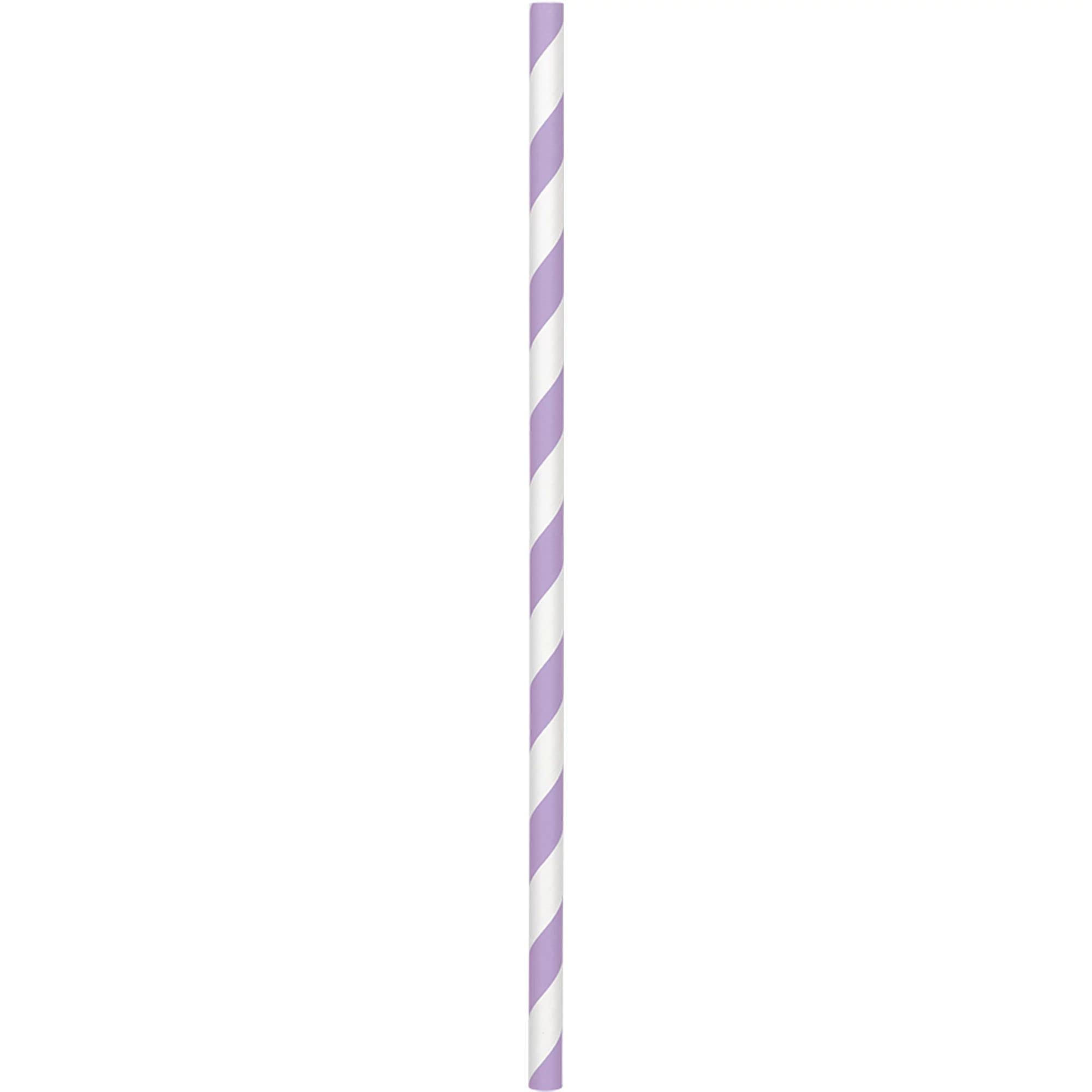 Amscan 400299.04 Cannucce di carta, 24 cm, lavanda | 50 pezzi