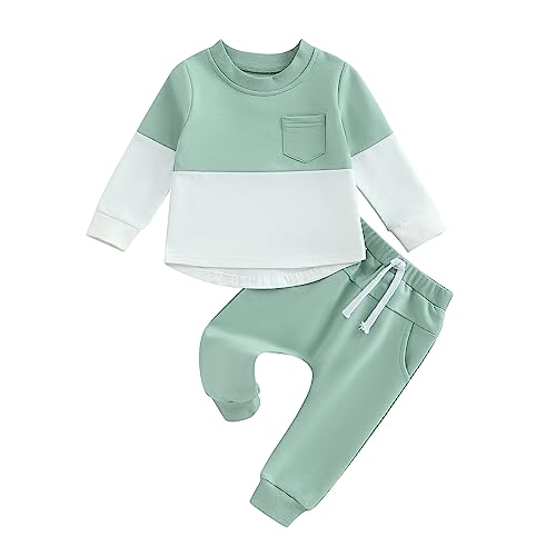 Toddler Baby Boy Fall Winter Clothes Outfits Long Sleeve Sweatshirt Tops Jogger Pants Sets Sweatsuit