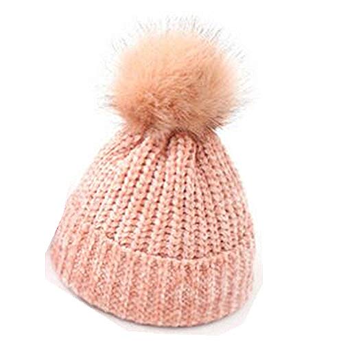 Ci-Guo Women Beanie for Winter Warm Light-Pink