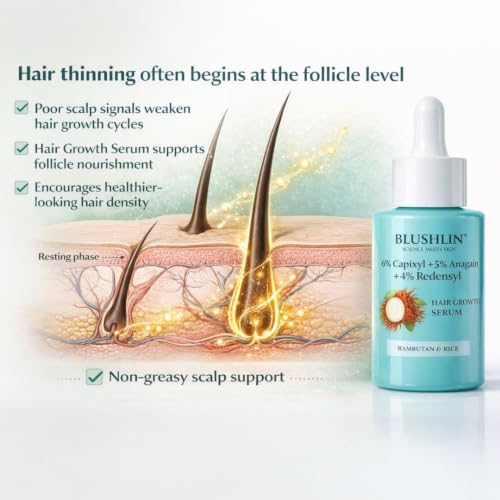 Image of Hair Growth Serum With 3% Redensyl, 6% Capixyl & 5% Anagain, Rosemary Oil for Density & Volume | Controls Hair Fall & Frizz | For Women & Men (30ml)