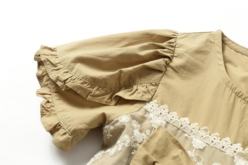 Mud Kingdom Girls Dress with Bow Ruffle Lace with Flutter Sleeves Summer Dresses4