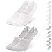 Produktbild Occulto 6 | 12 Paar Füsslinge mit Anti-Rutsch Silikonpad | unsichtbare Sneakersocken aus Baumwolle | für Damen und Herren | Invisible Socks (39-42, 12 Paar | 6 Grau 6 Weiß)
