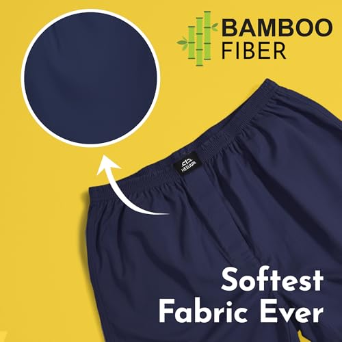 Image of HEELIUM Bamboo Boxers for Men | Odour Free & Breathable Boxer Shorts | 3X Softer Than Cotton | Comfortable & Durable Waistband | Relaxed Fit with Dual Pockets