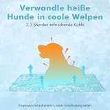Pawtasy Kühlmatte für große Hunde, Kühldecke mit ungiftigem Gel, selbstkühlende Hundekühlmatte, extra dick, wasserdicht & langlebig - L 90x50 cm