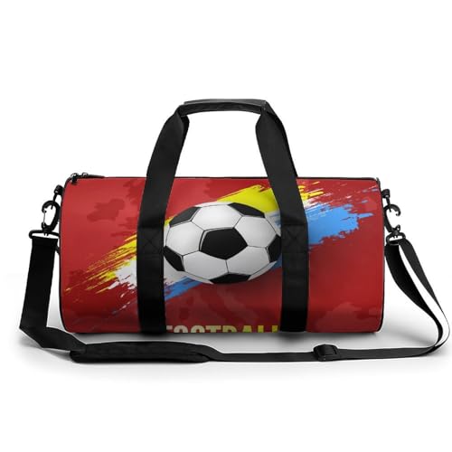 Duffel bag jaune haute visibilité avec poignées renforcées pour le sport