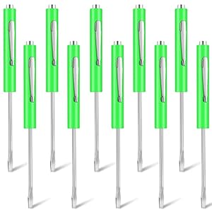 Shimeyao 20 Pcs Pocket Screwdriver Bulk Mini Clips Pocket Screwdriver Magnetic Slotted Screw Driver Screwdriver with Magnet for Mechanical Electrician Technician(Green)