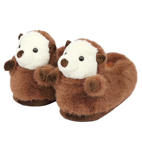 Women Animal Slippers Cute Plush House Shoes Warm Novelty Cartoon Slippers Gifts for Birthday Christmas