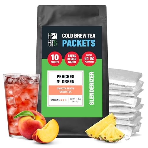 Tiesta Tea - Peaches N´ Green Cold Brew Tea | Smooth Peach Green Tea | Premium Loose Leaf Iced Tea Blends | Medium Caffeinated I