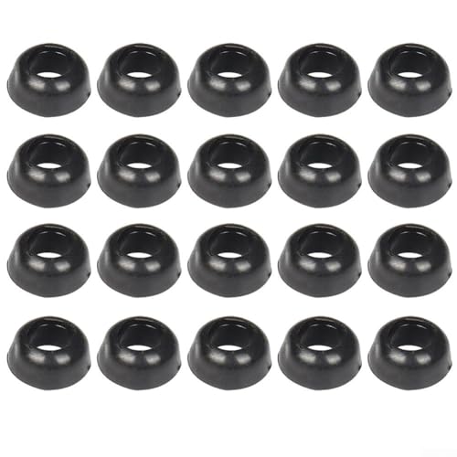 20pcs Rubber Tip for Hand Wheel Propane Regulator, BBQ Bottle Gas Seal, O for RING Seal Replacement Spare Part(black)