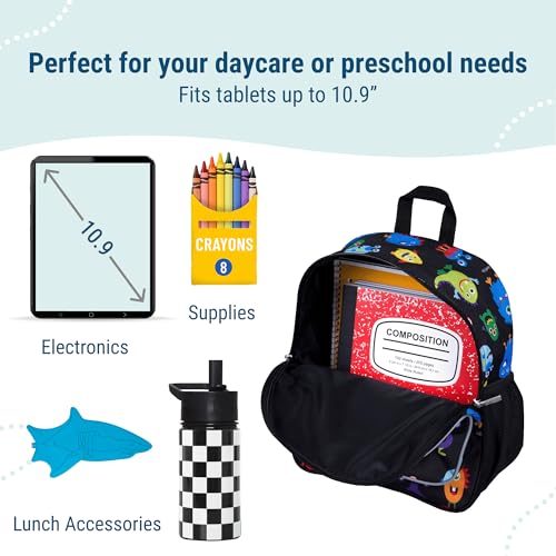 Image of Wildkin 12 Inch Toddler Backpack for Kids, Monsters