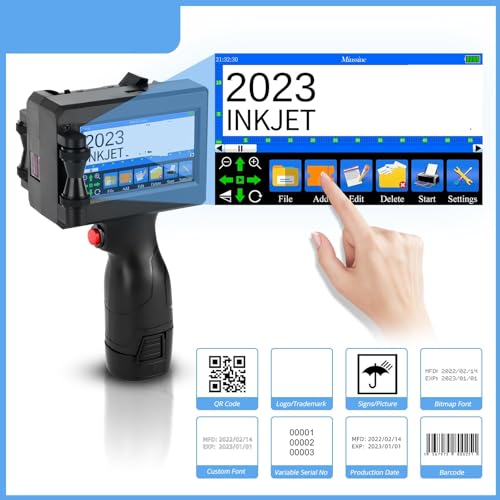 Imprimante jet d'encre portable 12.7mm code-barres QR et étiquettes