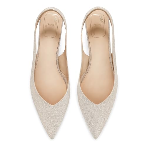7or9 Slingbacks High Heels for Women Comfortable Air-Touch Foam Pointed-Toe Kitten Heels Casual Dressy Bridal Pumps Women Sandals3