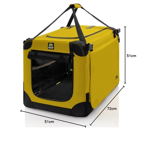 Maelson Soft Kennel Safran Gelb, 72 cm - Faltbare Hunde-Transportbox