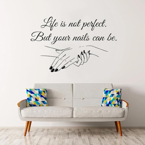 Vinilo decorativo para pared Nail Salon Quote 88x57cm
