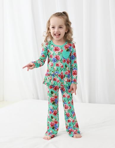 Baby Girls Flare Pants Little Kids Girl Bell Bottoms Soft Long Leggings Elatic Waist Trousers Outfit4