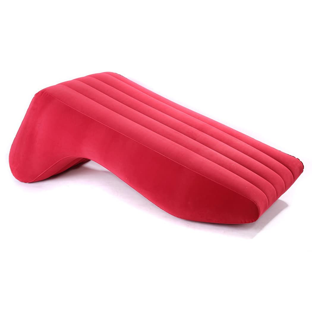 Divano Gonfiabile per Lettino, Portatile Singolo Casual Comodo Materasso Ad Aria Divano Letto Tatami per La Terrazza di Casa All'aperto Spiaggia Viaggi Campeggio,Rosso