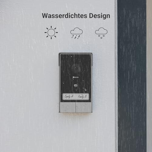 EZVIZ 2K Video Türklingel Kit mit Türsprechanlage & Doppelten 7-Zoll-Farb-Touchscreens, KI Personenerkennung und Zwei-Wege-Audio, Gegensprechanlage mit Türöffner, Dualband-WLAN, HP7 2-Familien-Kit