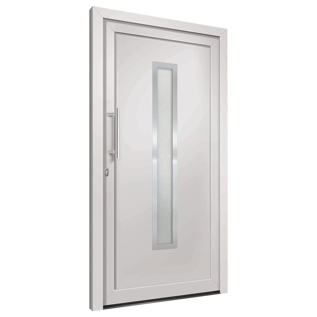 Aluminiowe drzwi wejściowe, białe, 98 x 208 cm