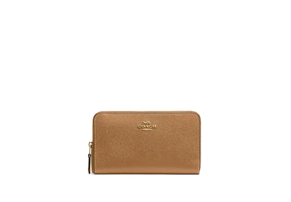 Coach Medium Id Zip Wallet (B4/Light Camel)