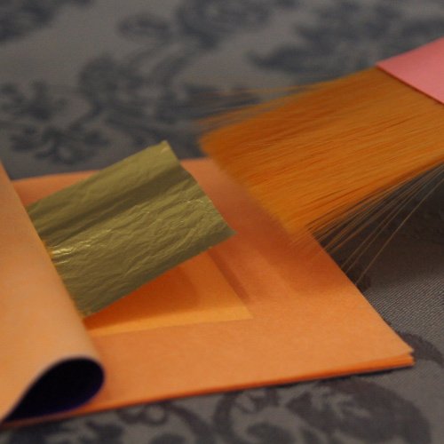 Feines essbares Blattgold 23 Karat - 50 x 50 mm 100 % Deutsche Qualität Menge 50 Blatt