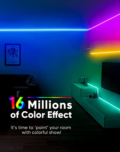 Shine Decor 24V Neon Rope Lights, Rgb Smart Neon Light Rope With App Control &Music Sync, 32.8Ft/10M Neon Led Strip Lights For Indoor Outdoor Bedroom Gaming Wall Lighting, Dimmable Flexible Waterproof #TOP5