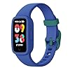 BIGGERFIVE Vigor 3 Kids Fitness Tracker Watch, AMOLED Screen, No App or Phone Needed, 3ATM Waterproof, Heart Rate & Sleep Monitor, Pedometer & Step Counter Smart Watch for Boys Girls Ages 5-15 (Blue)